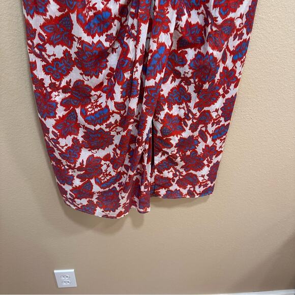 NWT Tuckernuck Xirena Red Blue Cotton Silk Maxi Skirt Large - Picture 8 of 12